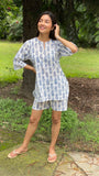 cotton loungewear shorts sets that are perfect for indian climates pineapples shorts set white with dark blue print