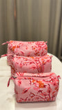 Pink Cotton Wash Bags (A Set of Three)