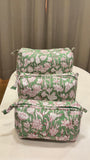 Green Cotton Wash Bags (A Set of Three)