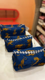 Electric Blue Cotton Wash Bags (A Set of Three)