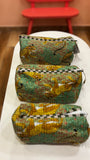 Green Cotton Wash Bags (A Set of Three)