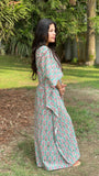 cotton loungewear kaftans that are light and breezy naaz kaftan teal with white/red print