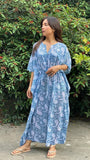 cotton loungewear kaftans that are light and breezy seher kaftan light blue with white print