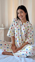 Polka Dots Pyjama Set (with lining)