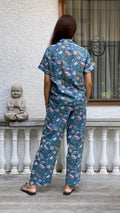 Nayaab Pyjama Set (collared & buttoned Top)